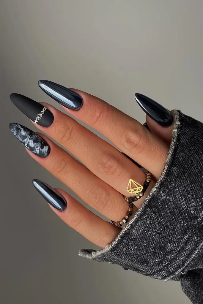 Black Duochrome Nails