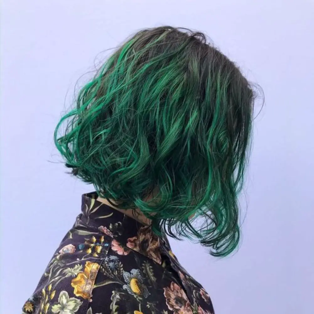  Black Green Hair