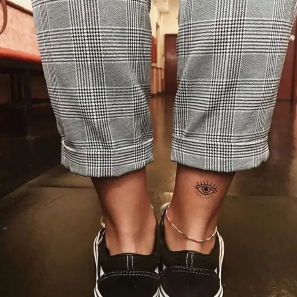 Eye Ankle Tattoo