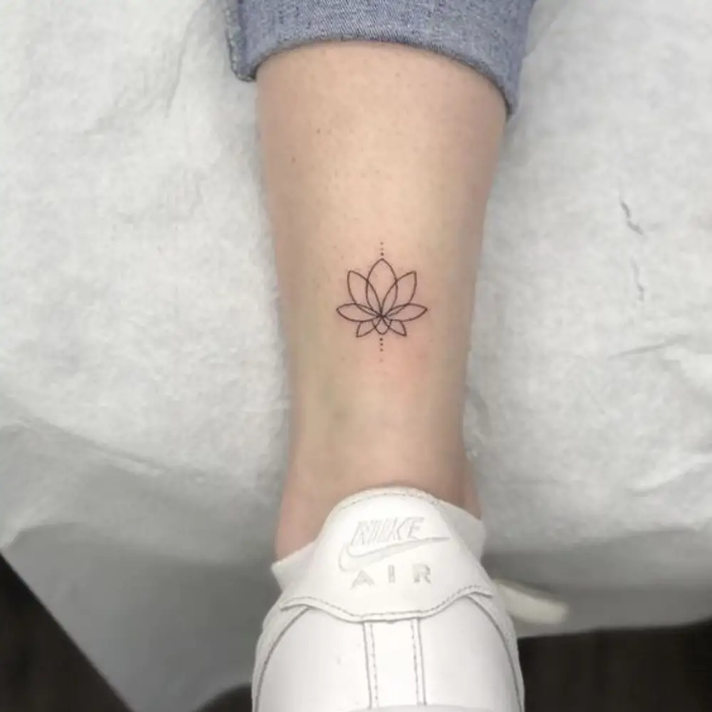 Minimalist Symbols Ankle tattoo