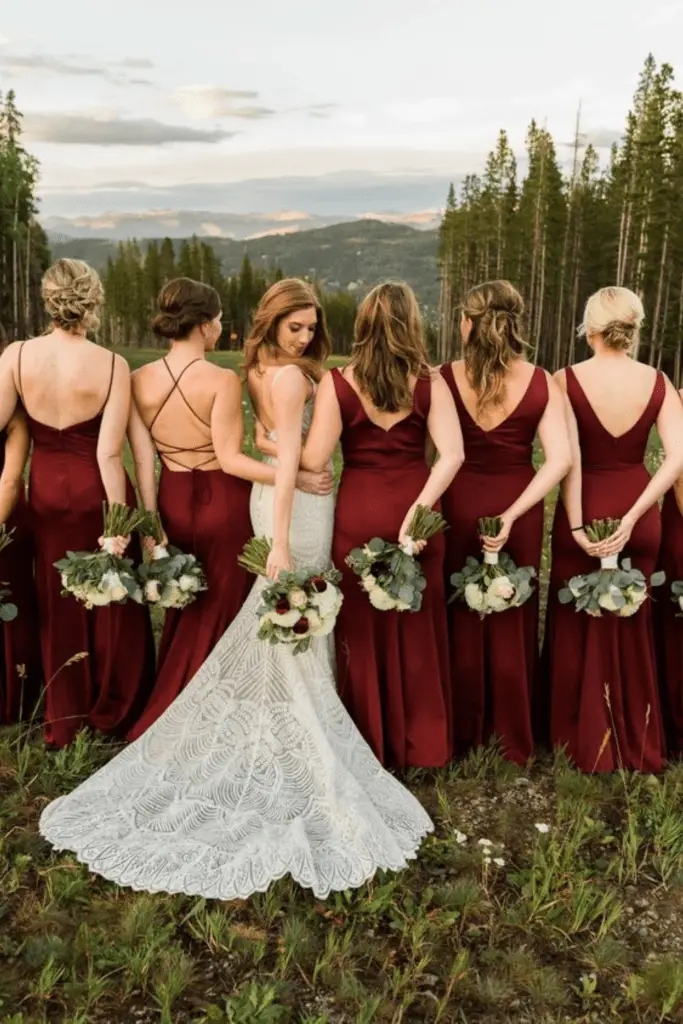 Rustic Wedding Bridesmaid Dresses Red