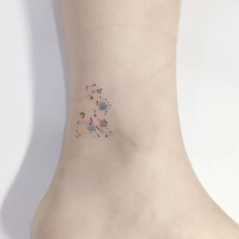 Constellations Ankle Tattoo