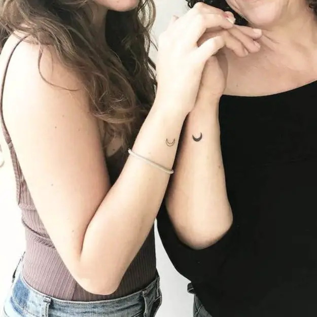 Simple Mother Daughter Tattoos