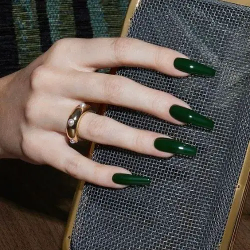 Dark Coffin Nail Designs