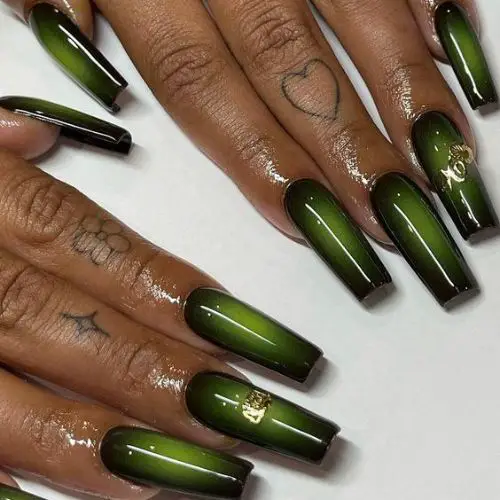 Dark Coffin Nail Designs