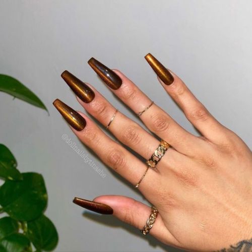 Dark Coffin Nail Designs