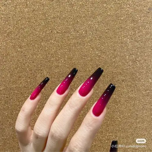 Dark Coffin Nail Designs