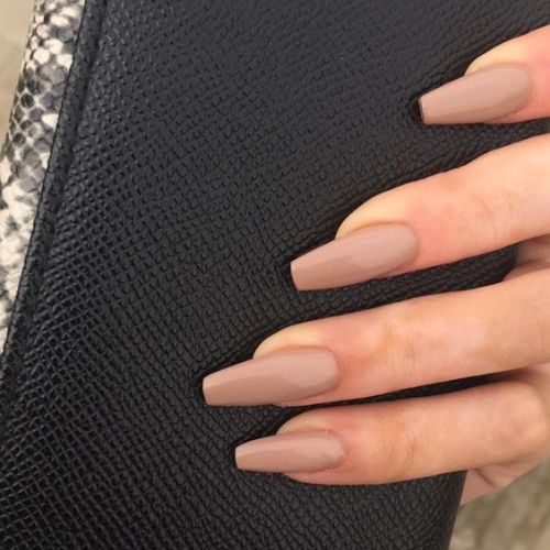 Nude Coffin Nail Designs