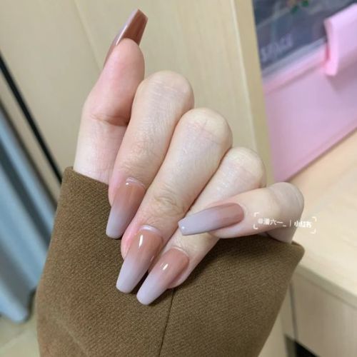 Nude Coffin Nail Designs