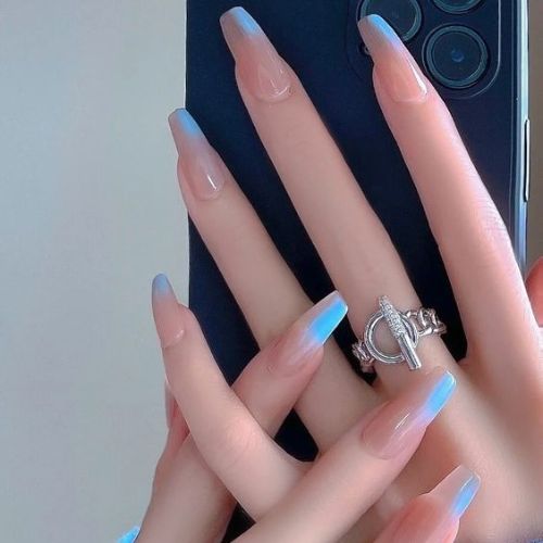 Nude Coffin Nail Designs