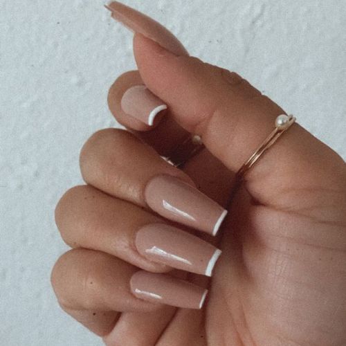 Nude Coffin Nail Designs