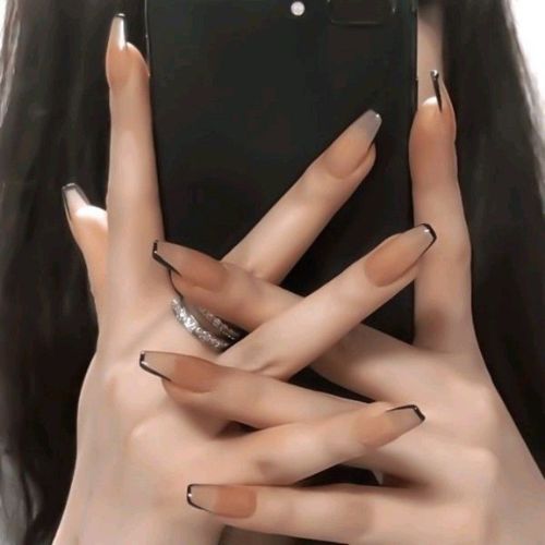 Nude Coffin Nail Designs