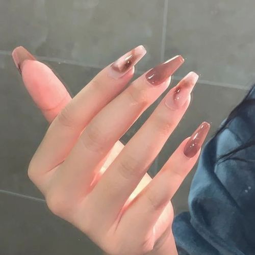 Nude Coffin Nail Designs