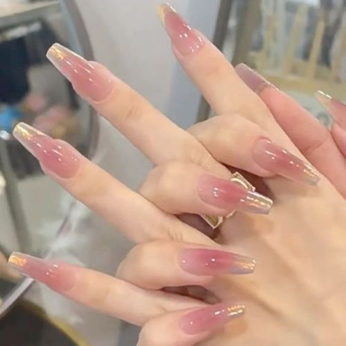 Nude Coffin Nail Designs