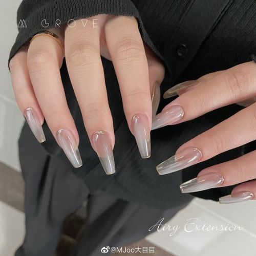 Nude Coffin Nail Designs