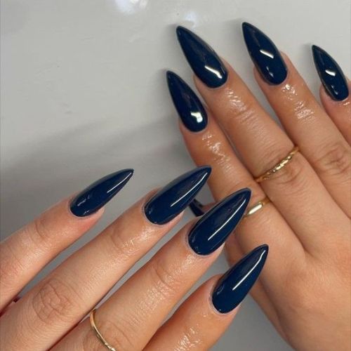 Dark Blue Nails