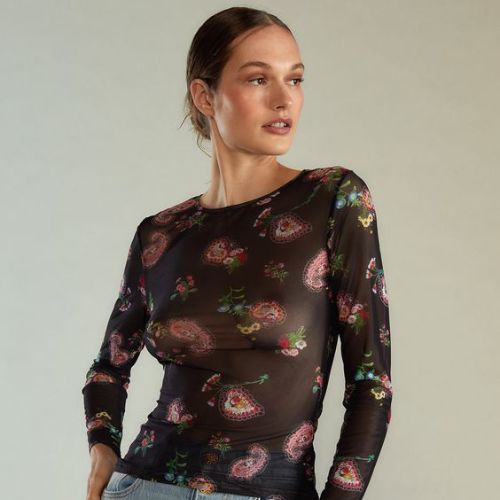 Sheer Floral Top Styling