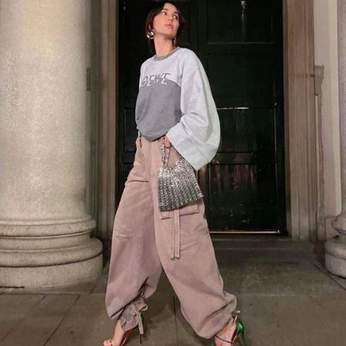 Y2k Baggy Jeans With Heels