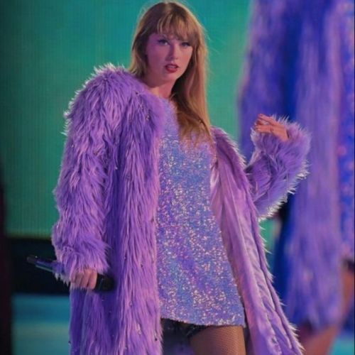 taylor swift purple suit