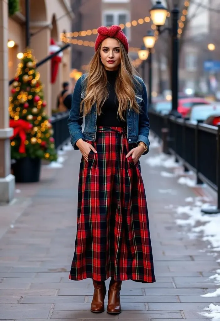 Christmas Plaid Dress Girl