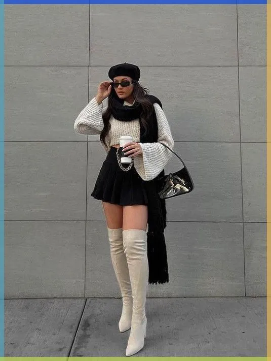 Thigh-High Boot Outfits for Effortlessly Edgy Fall STyle