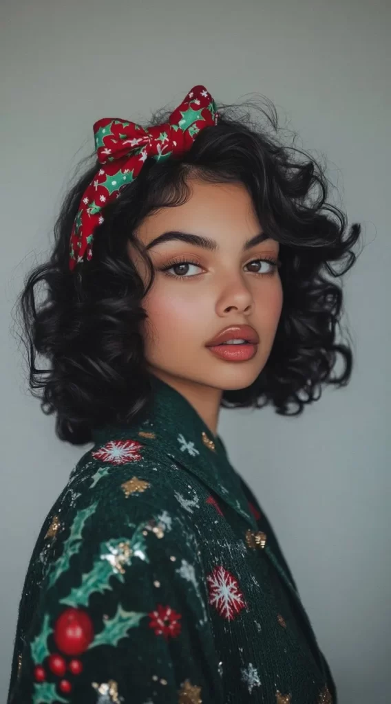 festive hairstyles for curly hair