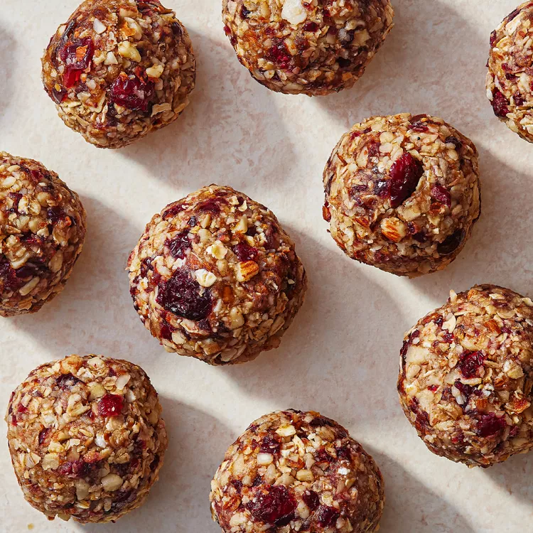 Dried cranberry almond energy balls