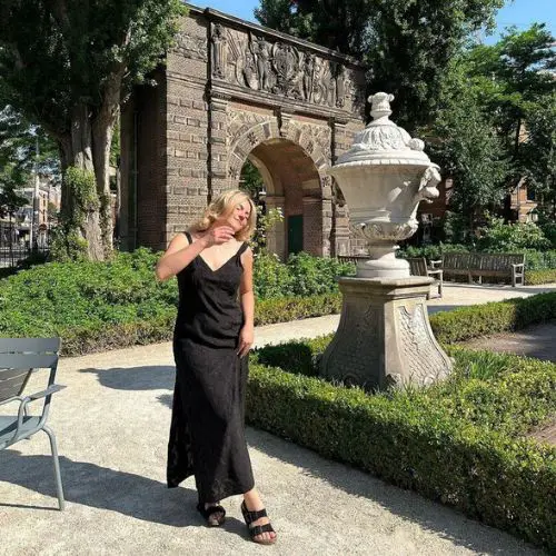 black birkenstock outfit summer dress