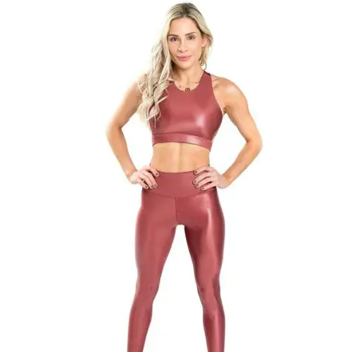 Metallic Finish Leggings