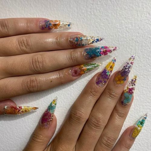 Dried Flower Nails